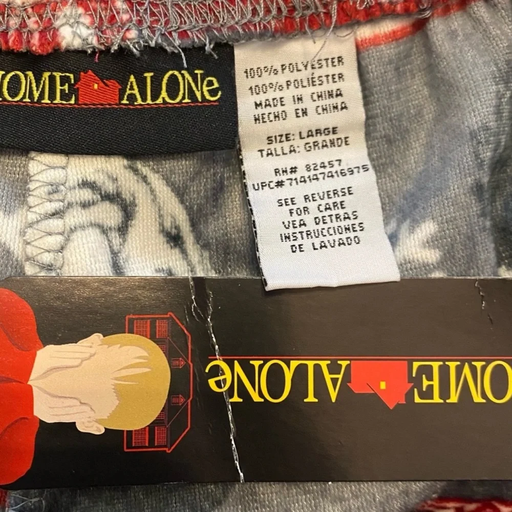 NEW Home Alone Filthy Animal Ugly Velour Sleep Pants Mens SZ Large in Grey - Picture 9 of 9
